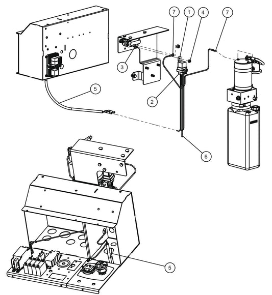 CE V-Series Night Lite Pro II Hydraulic Pump to Key Switch Relay Parts By Allmand