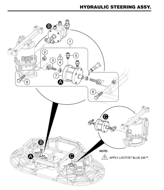 STXDF Hydraulic Steering Assembly