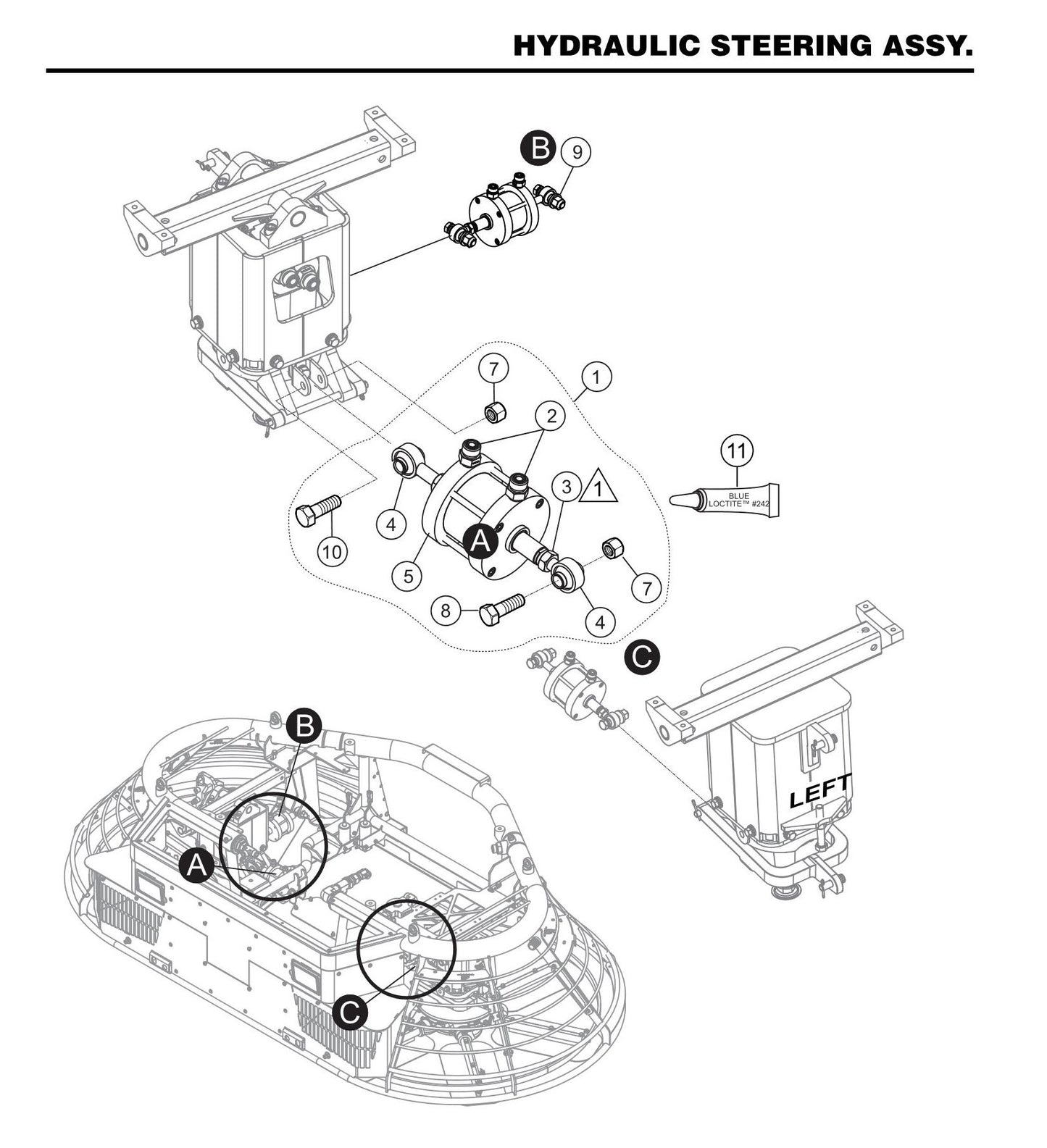 STX6H Hydraulic Steering Assembly