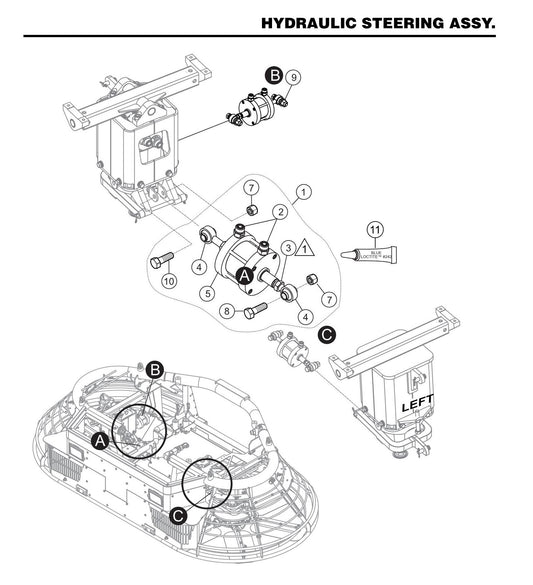 STX6H Hydraulic Steering Assembly