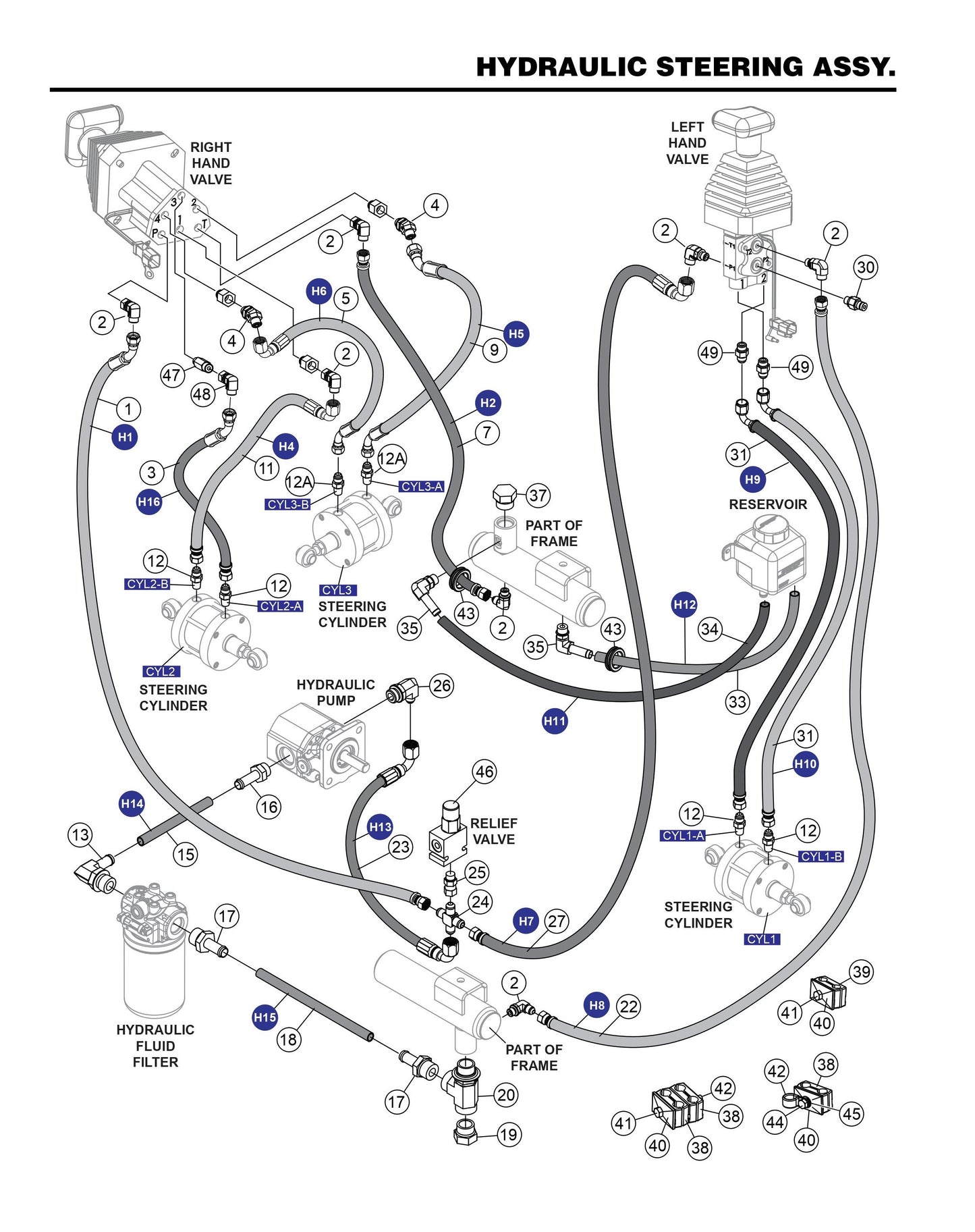HHXDF4 HHXDF5 Hydraulic Steering Assembly