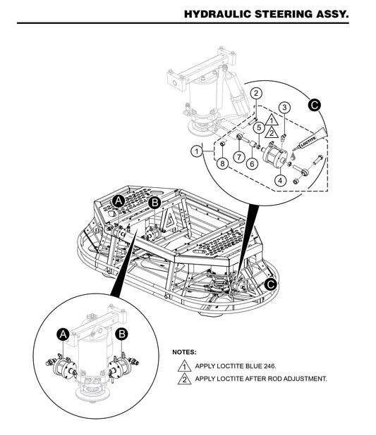 LD6 Hydraulic Steering Assembly