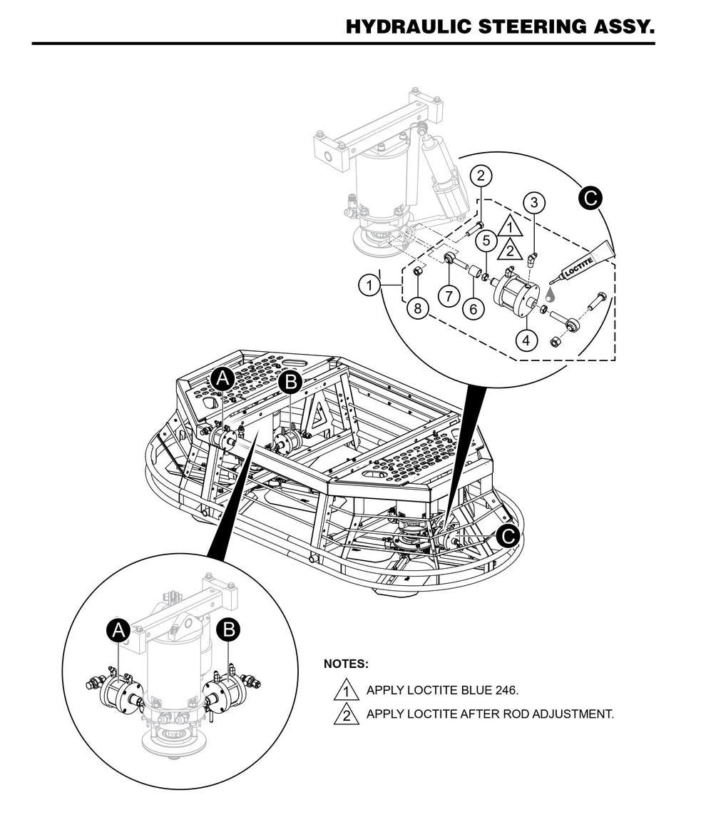 LD6 Hydraulic Steering Assembly