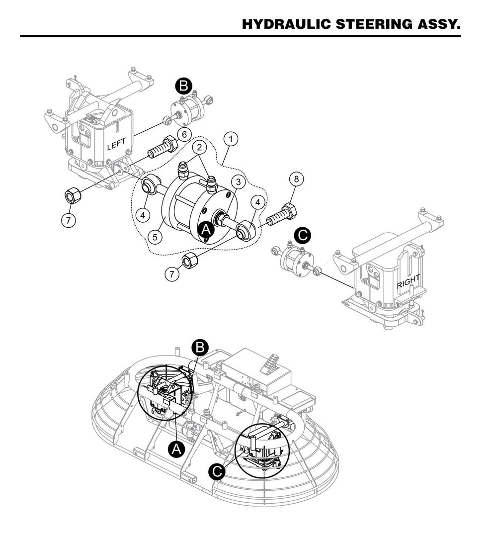 HTXD6I Hydraulic Steering Assembly