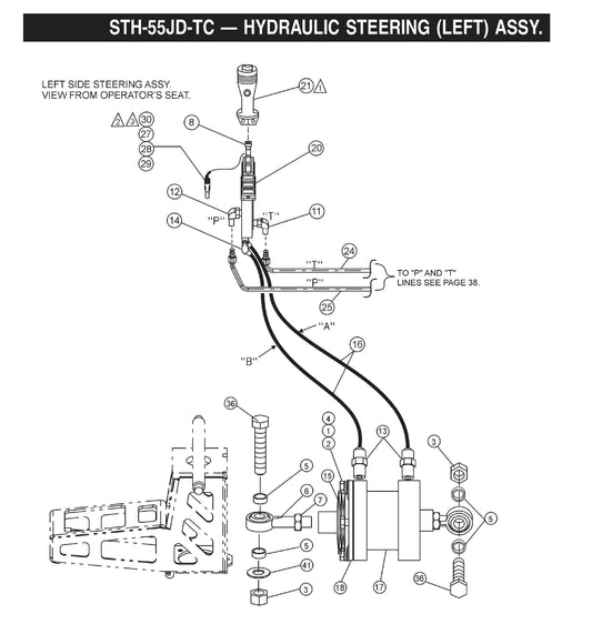 STH Hydraulic Steering (Left) Assembly