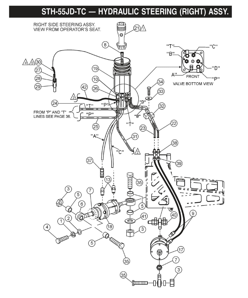 STH Hydraulic Steering (Right) Assembly