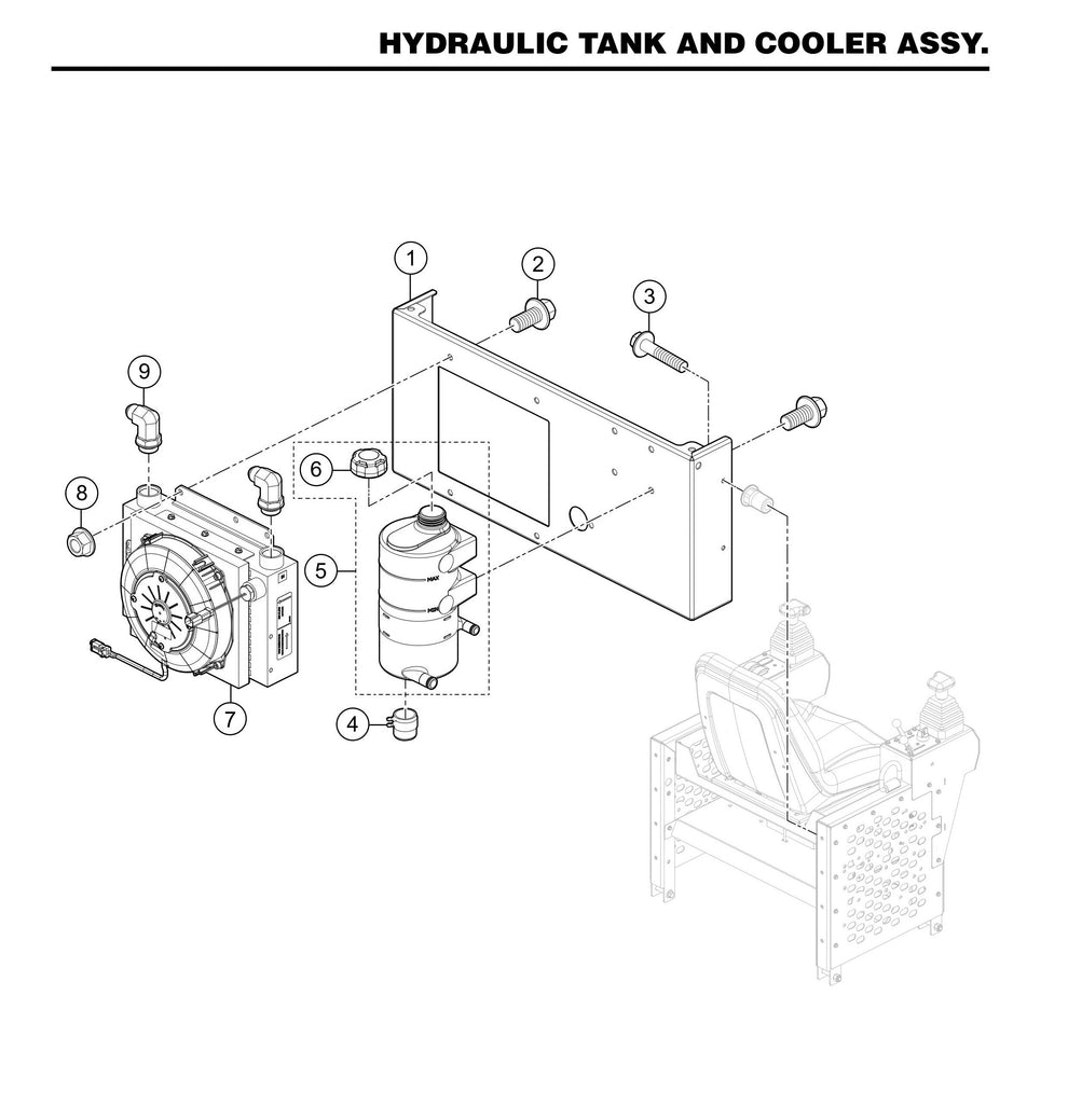LD6 Hydraulic Tank and Cooler Assembly