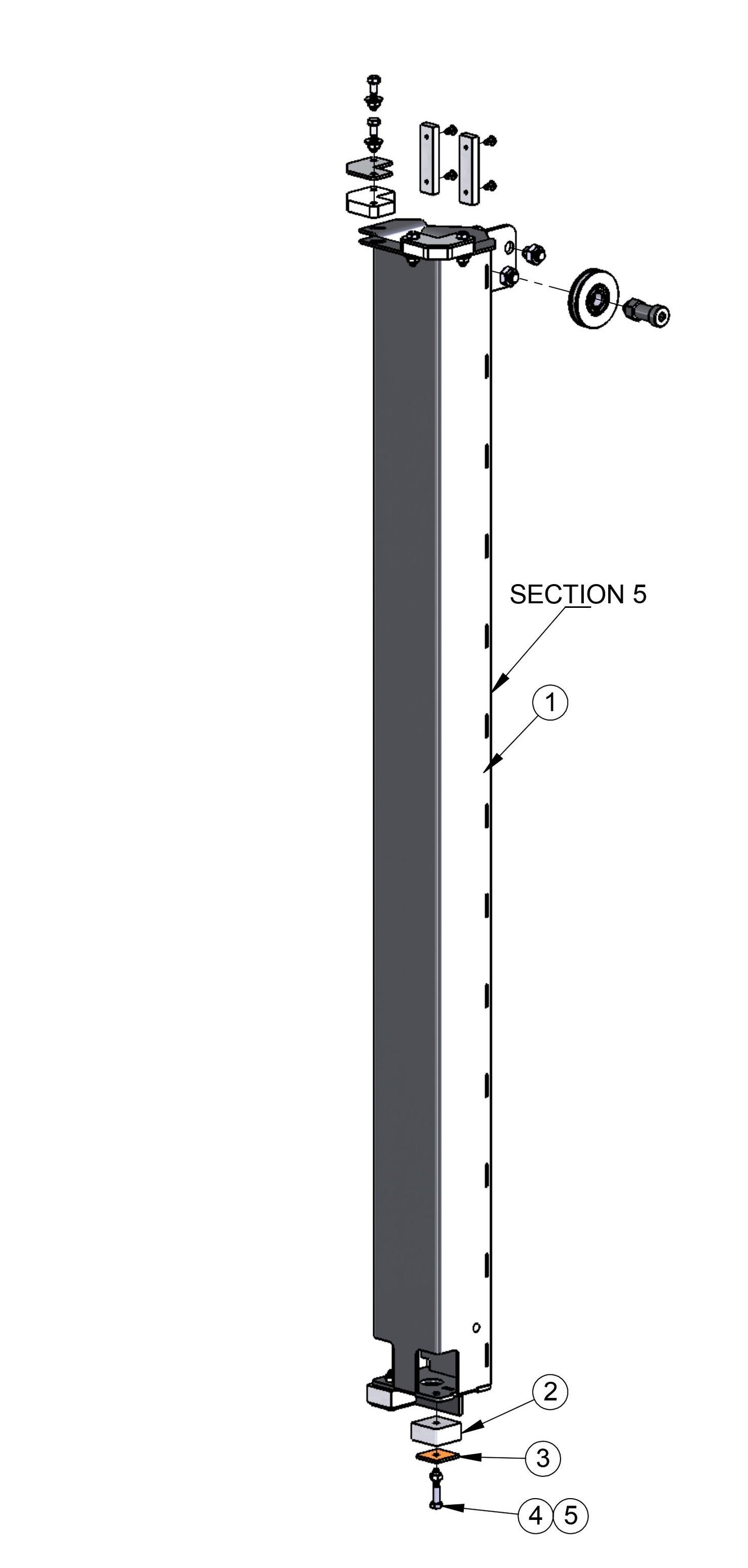 V-Series Maxi-Lite 7.5-8KW-Hydraulic Tower Section 5 Parts By Allmand
