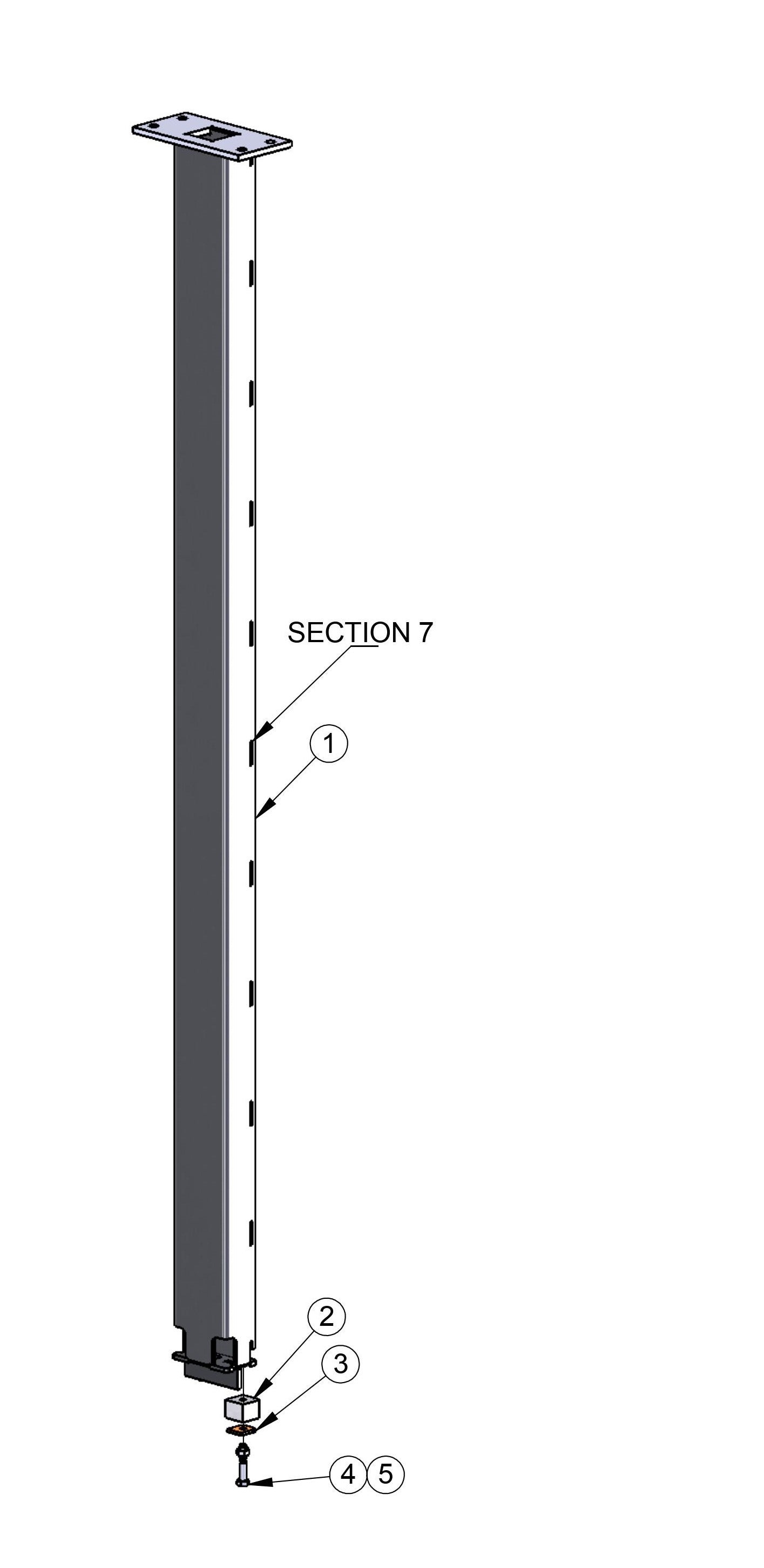 V-Series Maxi-Lite 7.5-8KW-Hydraulic Tower Section 7 Parts By Allmand
