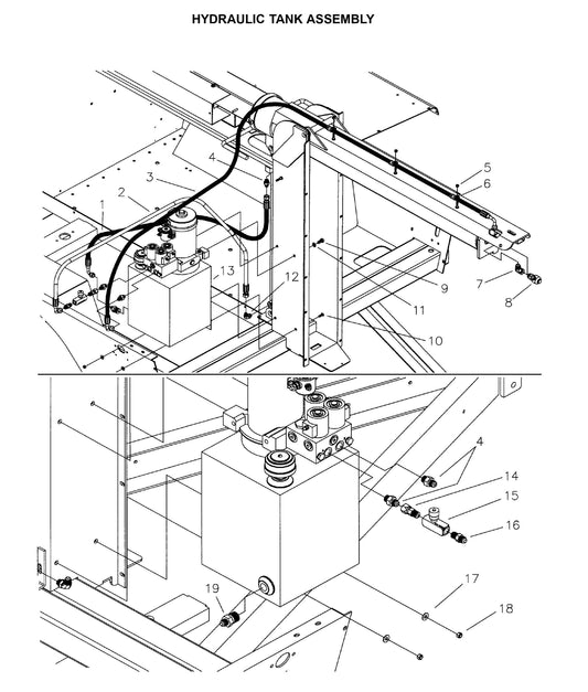 Maxi-Lite Hydraulic Tower-Hydraulic Tank Assembly Parts By Allmand