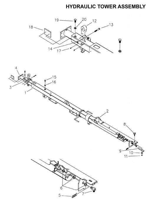 Maxi-Lite Hydraulic Tower-Hydraulic Tower Assembly Parts By Allmand