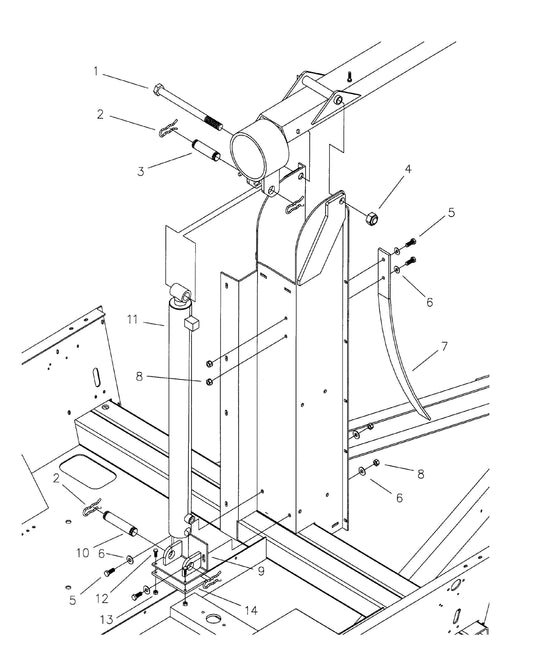 Maxi-Lite Laydown 15-20KW-Hydraulic Tower Support Assembly Parts By Allmand