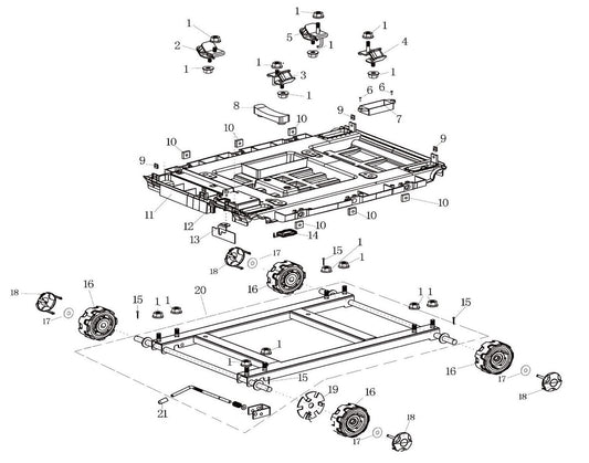BEI3500L Inverter Generator Frame Assembly Parts by BE Power Equipment