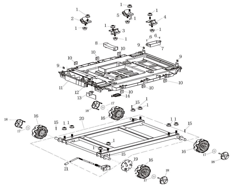 BEI3500L Inverter Generator Frame Assembly Parts by BE Power Equipment