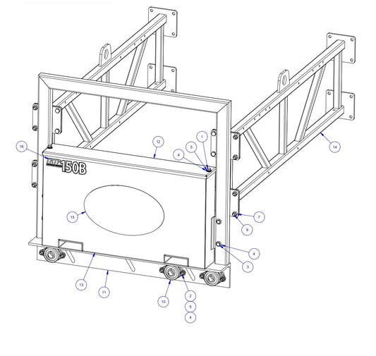 TRTP150B Triple Roller Tube Pavers Idle End Assembly Parts by Allen Engineering