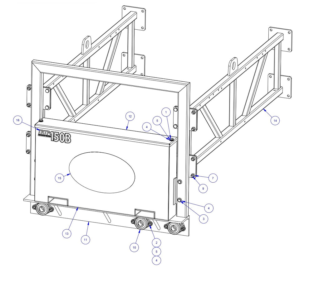 TRTP150B Triple Roller Tube Pavers Idle End Assembly Parts by Allen Engineering