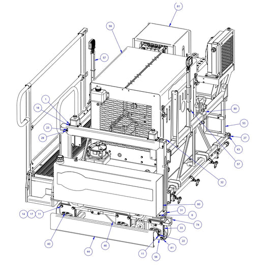 TRTP275 Triple Roller Tube Pavers Idle End Assembly-2 Parts by Allen Engineering