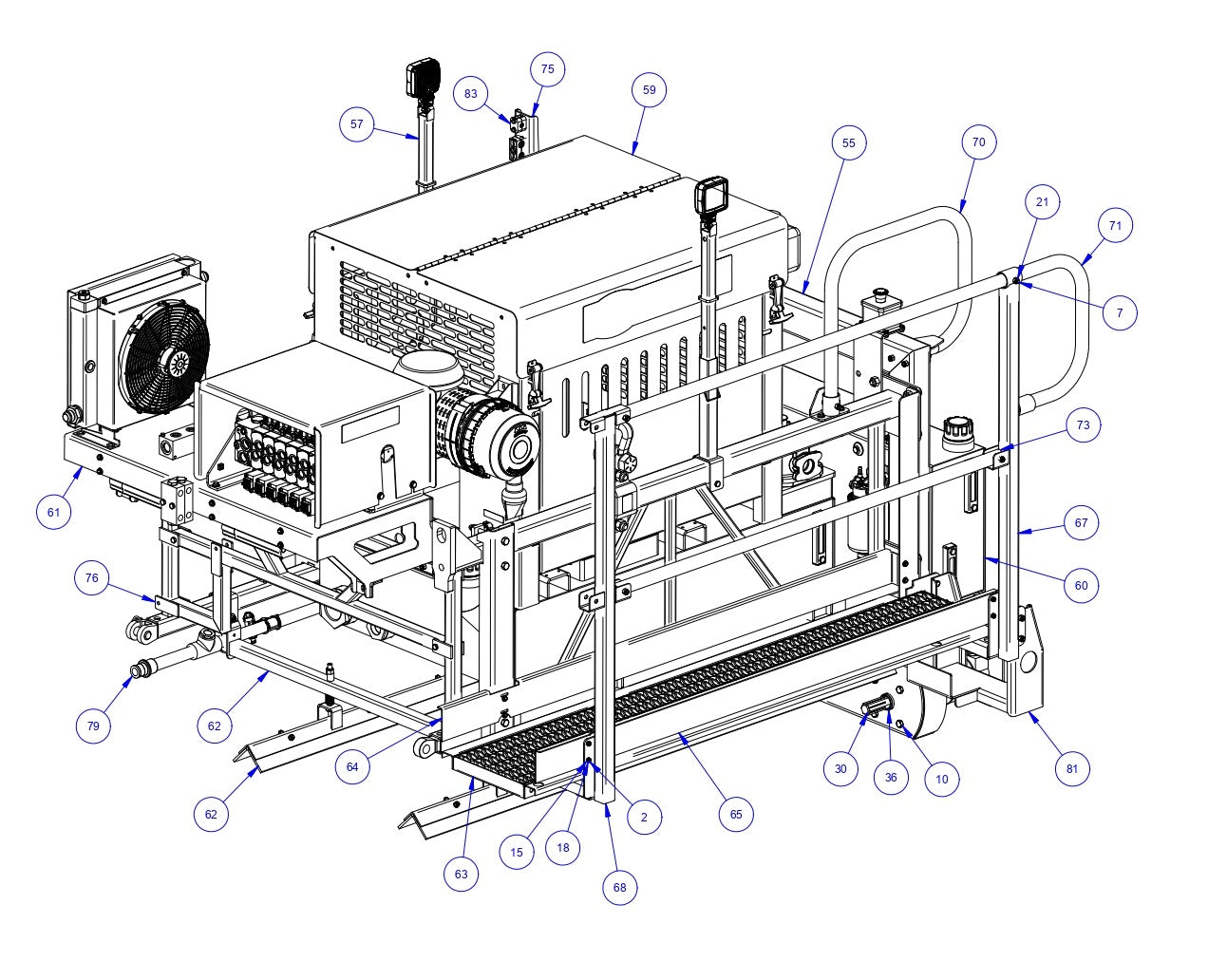 TRTP275 Triple Roller Tube Pavers Idle End Assembly-1 Parts by Allen Engineering
