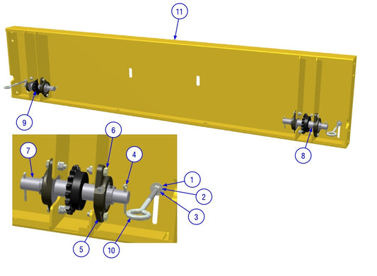 BDF6048B Idle End Chain Mount Assembly Parts by Allen Engineering