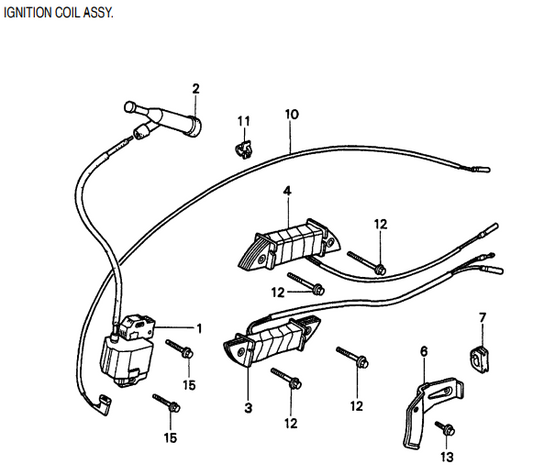 GA6H GA6HA HONDA GX340K1EDE2 ENGINE Ignition Coil  Assembly Parts By Multiquip