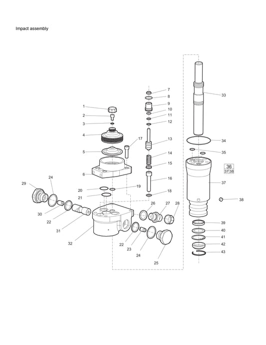 PDR 30 T Impact Assembly Parts By Pneumatic Chicago