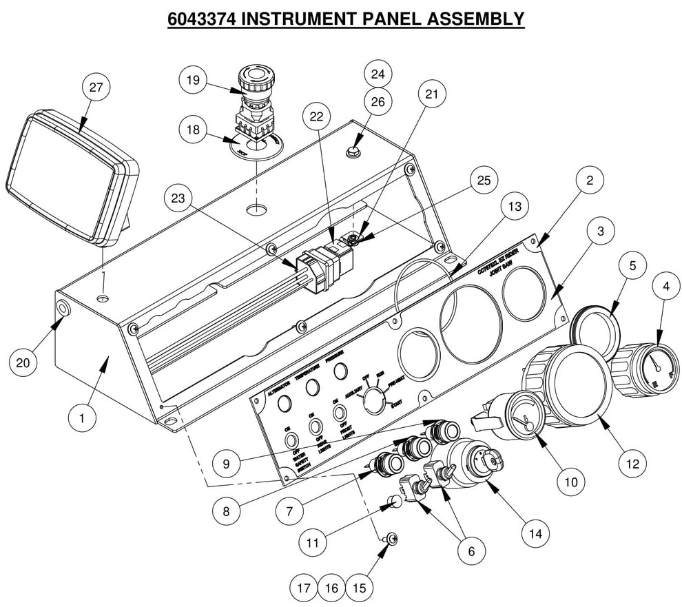 CC7874XL Instrument Panel Assembly