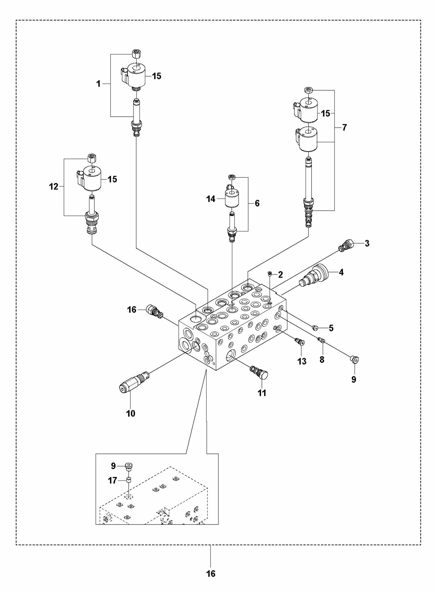 DXR 140 Hydraulic Block Assembly Parts