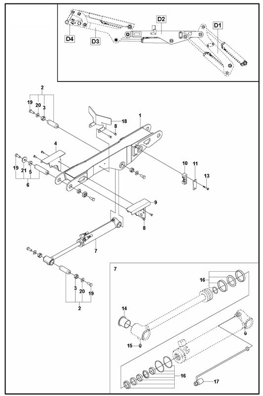 DXR 140 Arm Two Assembly Parts