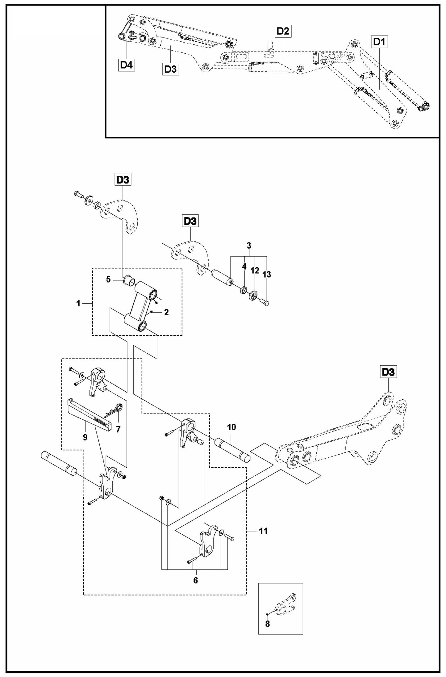 DXR 140 Tool Holder Assembly Parts