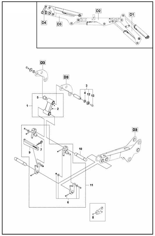 DXR 140 Tool Holder Assembly Parts