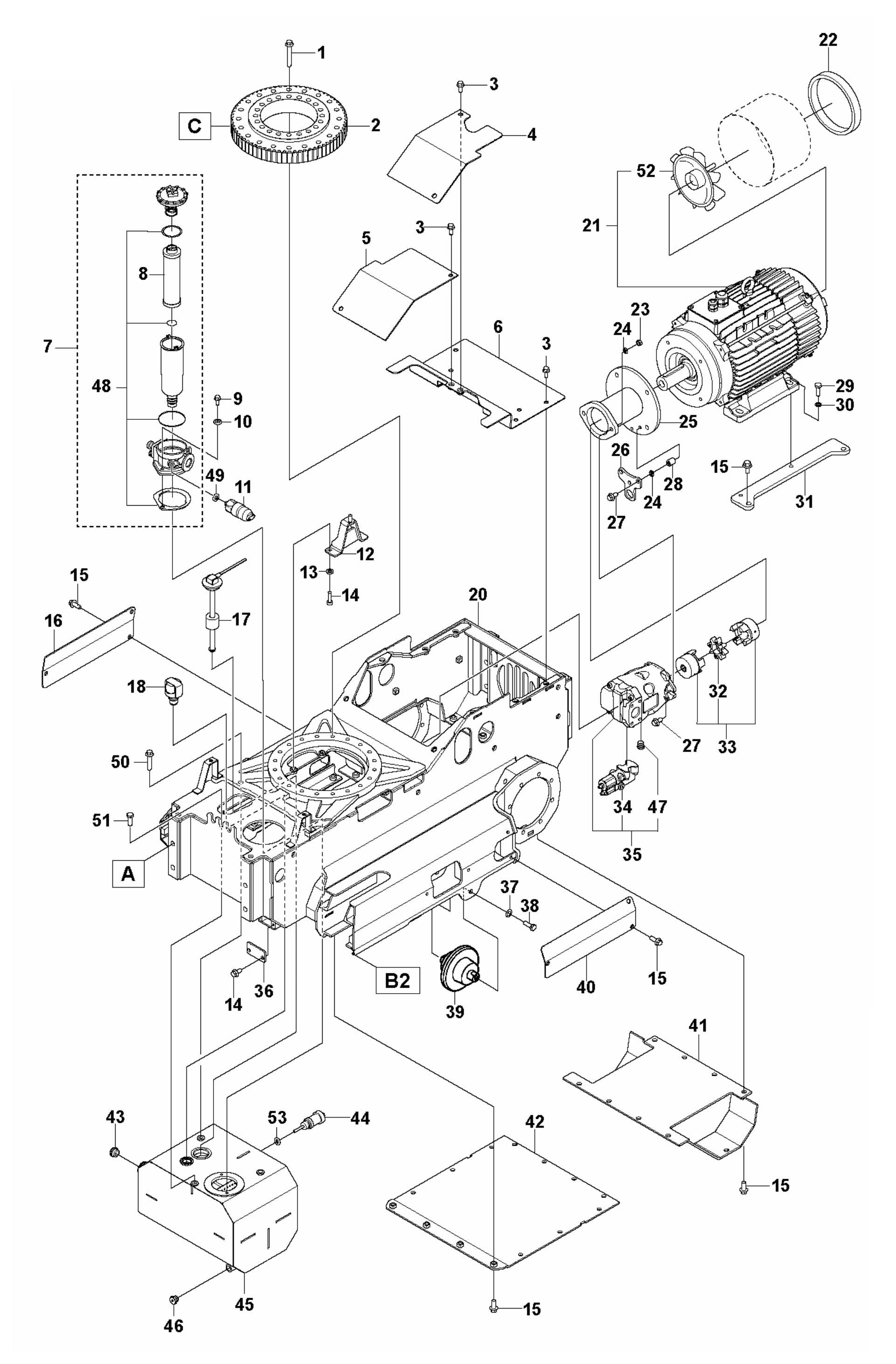 DXR 140 Chassis Assembly Parts