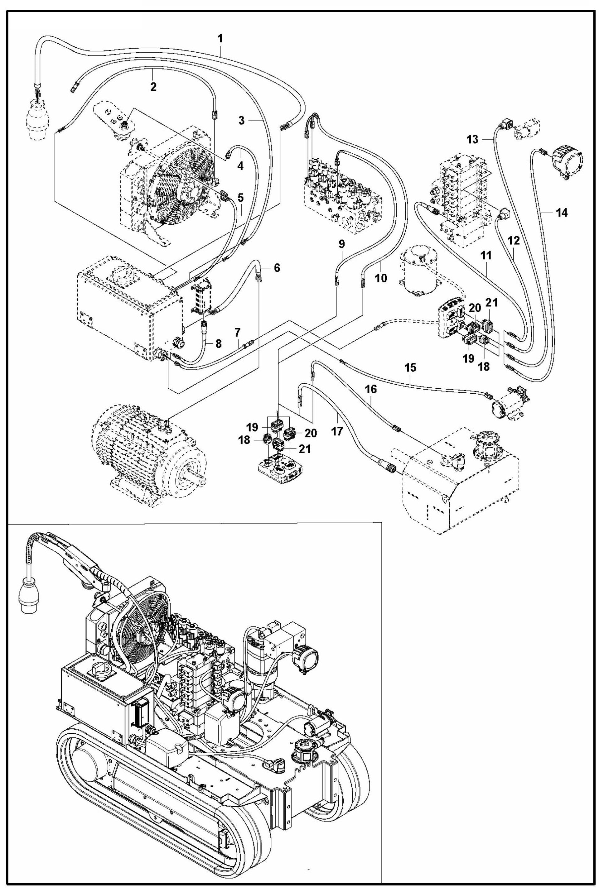 DXR 140 Wiring Harness Assembly Parts