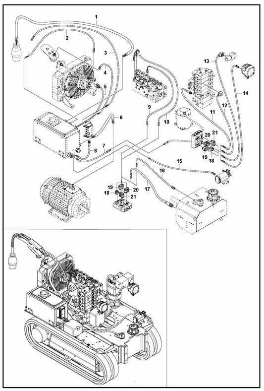 DXR 140 Wiring Harness Assembly Parts