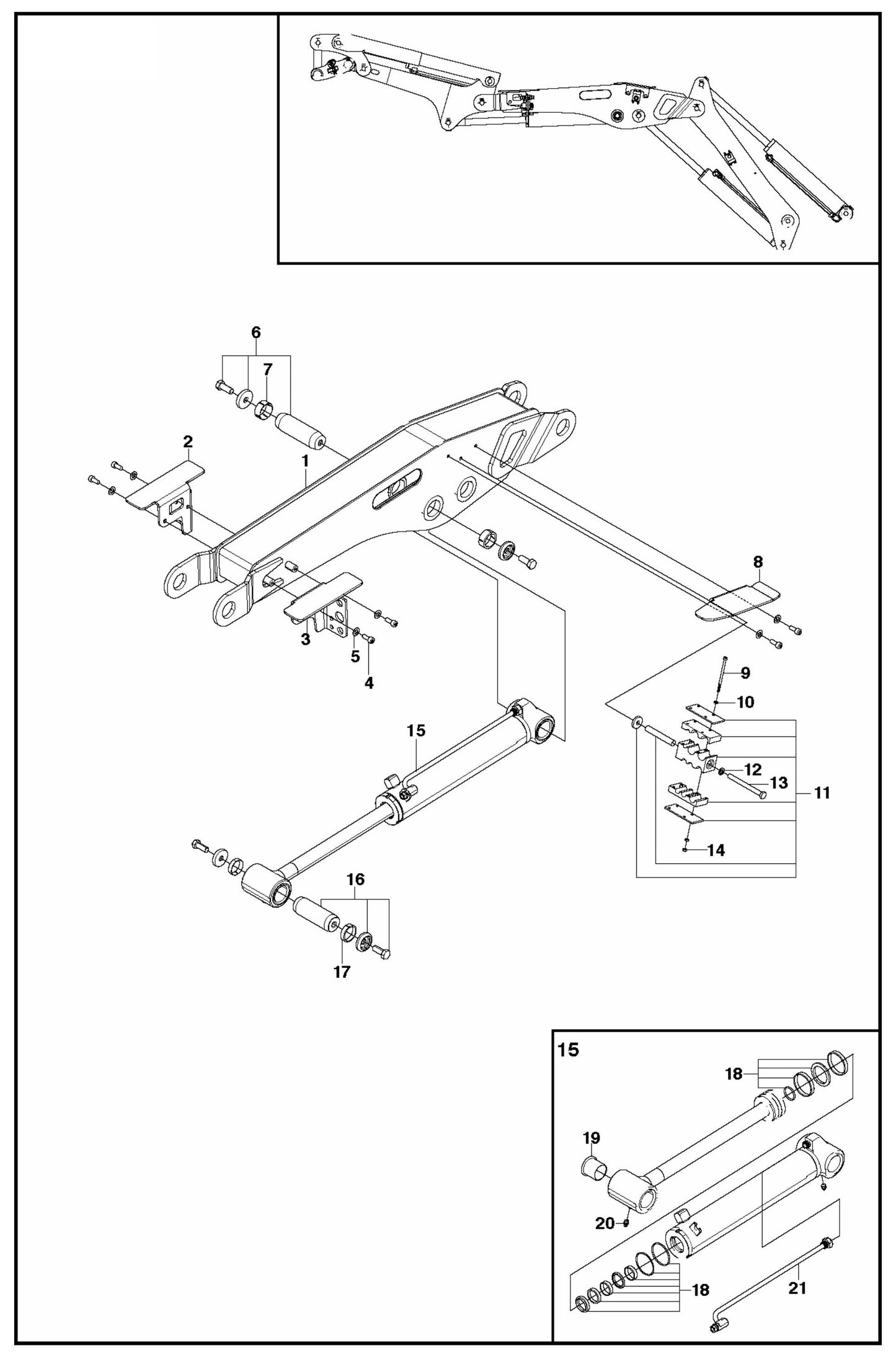DXR 250 Arm Two Assembly Parts