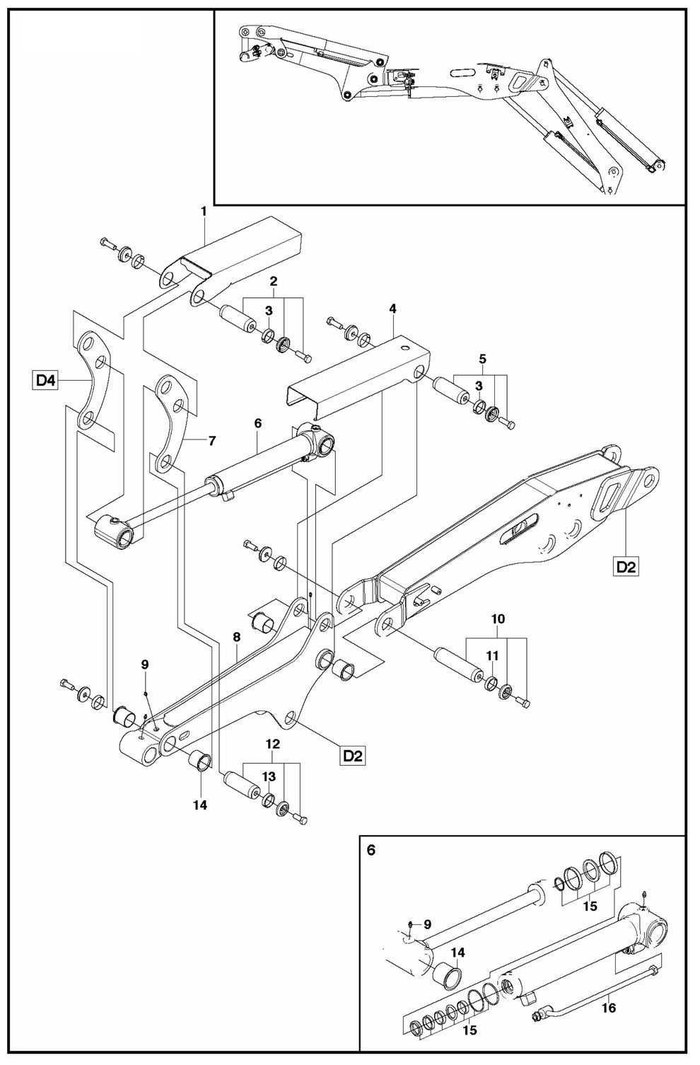 DXR 250 Arm Three Assembly Parts