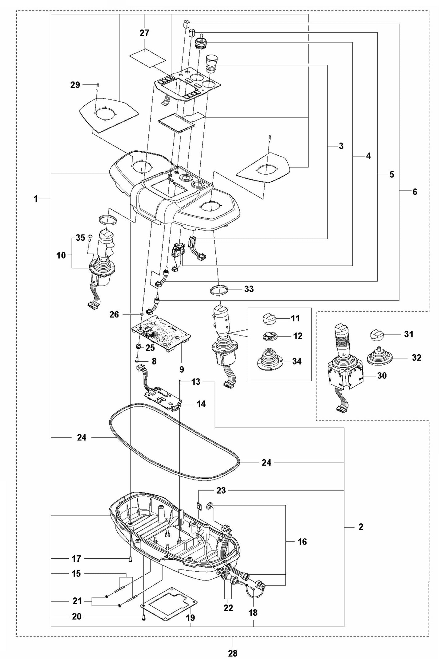 DXR 250 Remote Control Assembly Parts