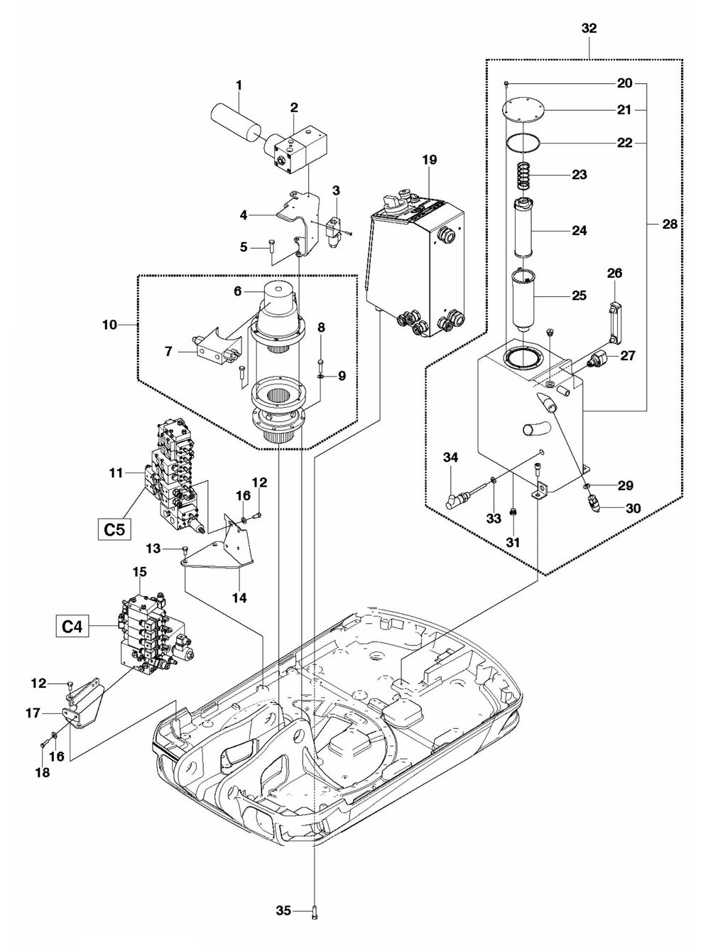 DXR 250 Power Pack Assembly-1 Parts