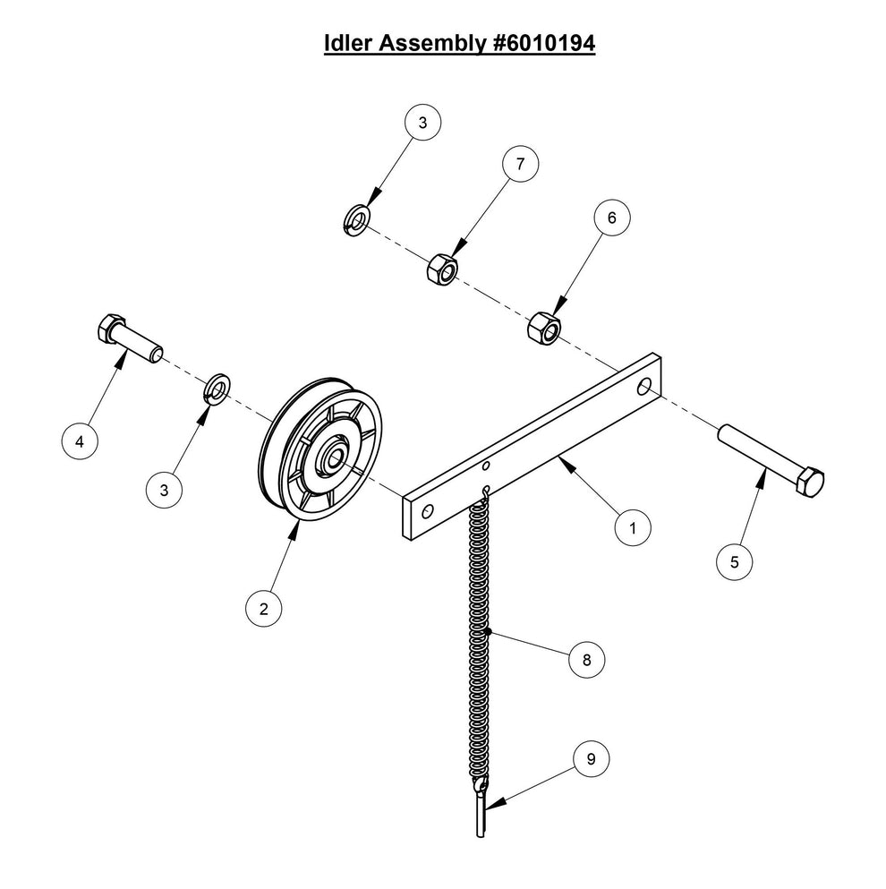 CC3700TE Idler Assembly