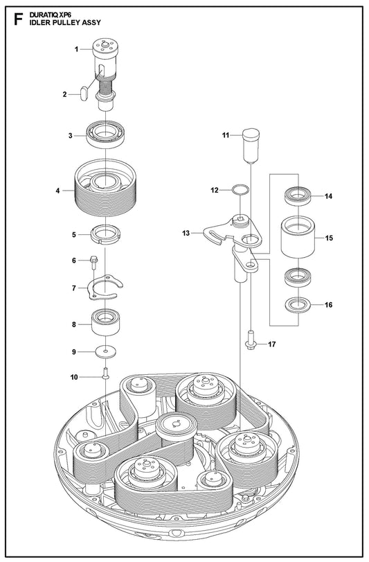 Idler Pulley Assy Parts For HTC XP6 By Husqvarna