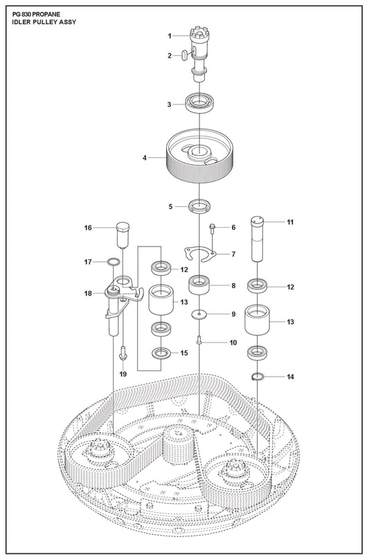 Idler Pulley Assy Parts For PG 830 P By Husqvarna