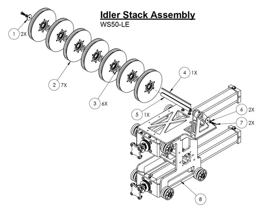WS50-LE Idler Stack Assembly Parts