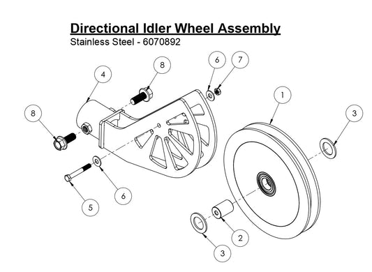 WS50-LE Directional Idler Wheel Assembly Parts
