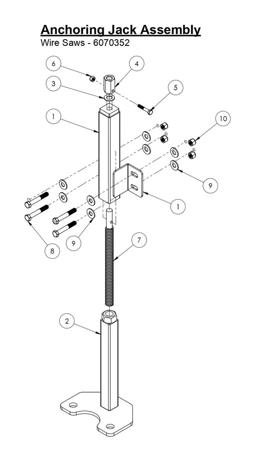 WS50-LE Anchoring Jack Assembly Parts