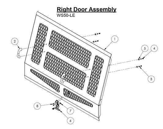 WS50-LE Right Door Assembly Parts