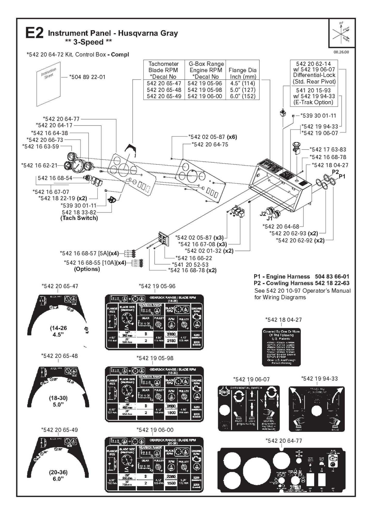Instrument Panel-Husqvarna Gray 3-Speed Parts for FS4800 D By Husqvarna