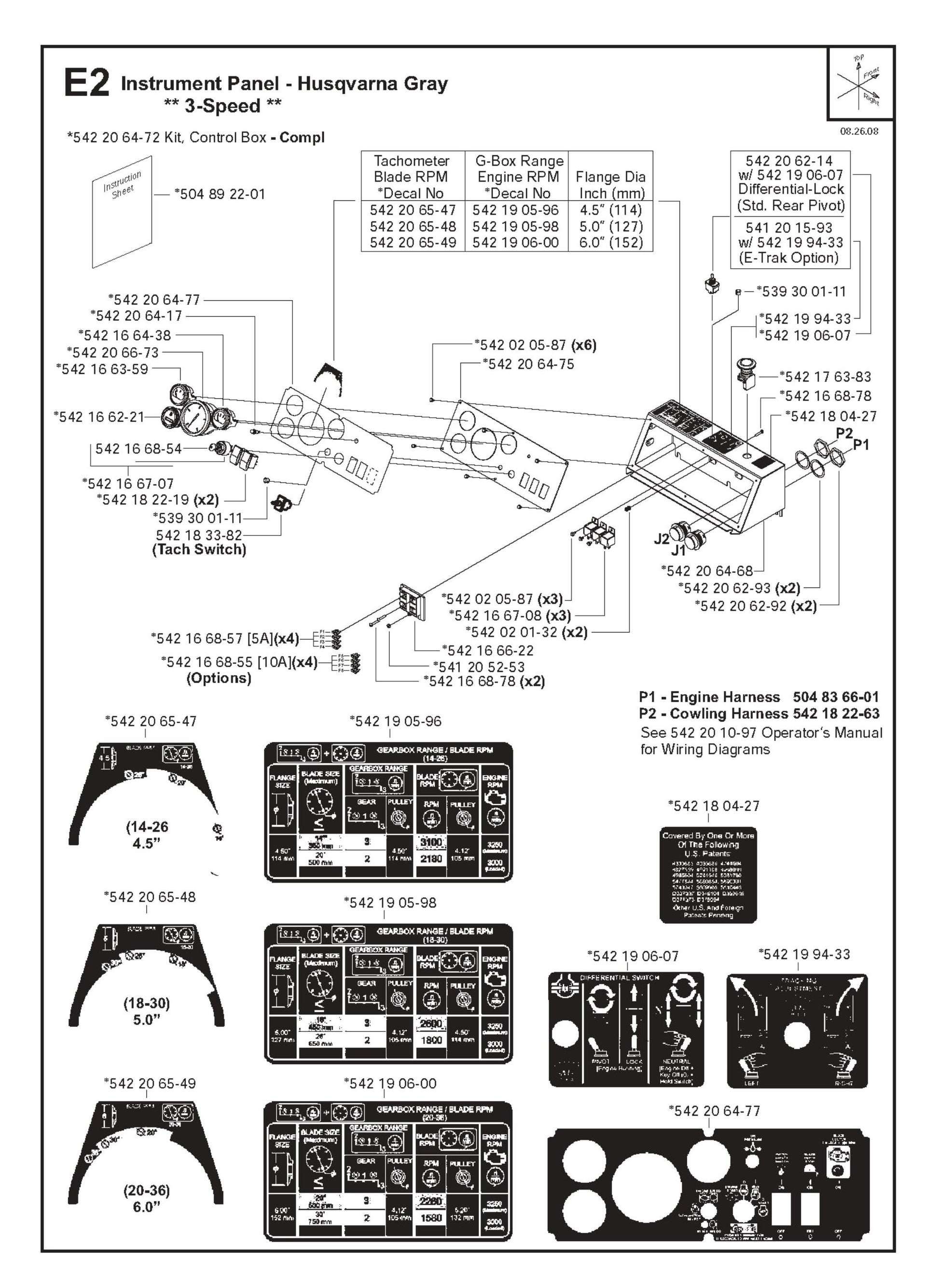Instrument Panel-Husqvarna Gray 3-Speed Parts for FS4800 D By Husqvarna