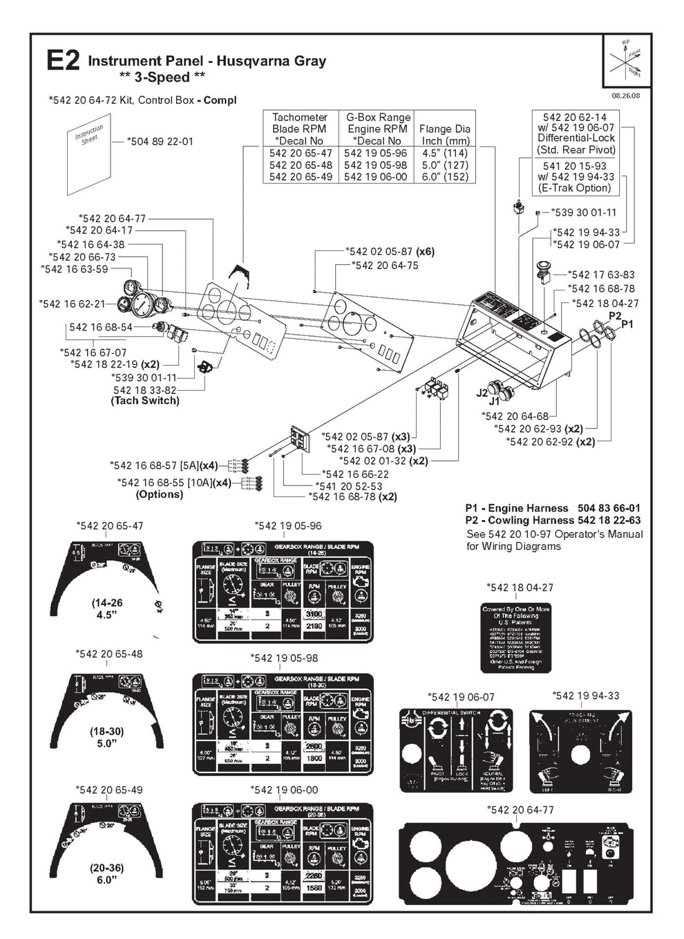 Instrument Panel-Husqvarna Gray 3-Speed Parts for FS4800 D By Husqvarna