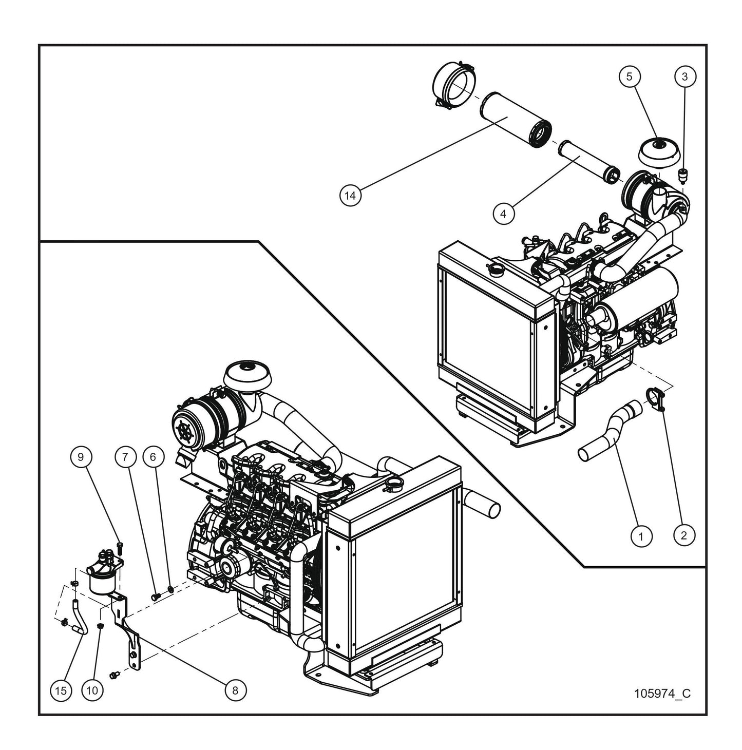 Isuzu 4LE1 Engine Assembly Group (Fig 1) Parts By Allmand