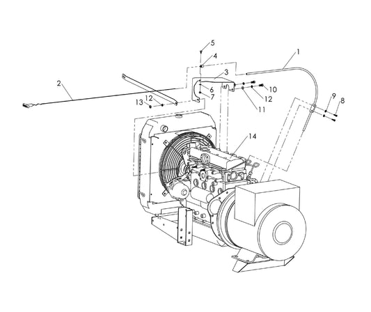 Maxi-Lite Laydown 15-20KW-Isuzu 4LE Extended Dipstick Parts By Allmand