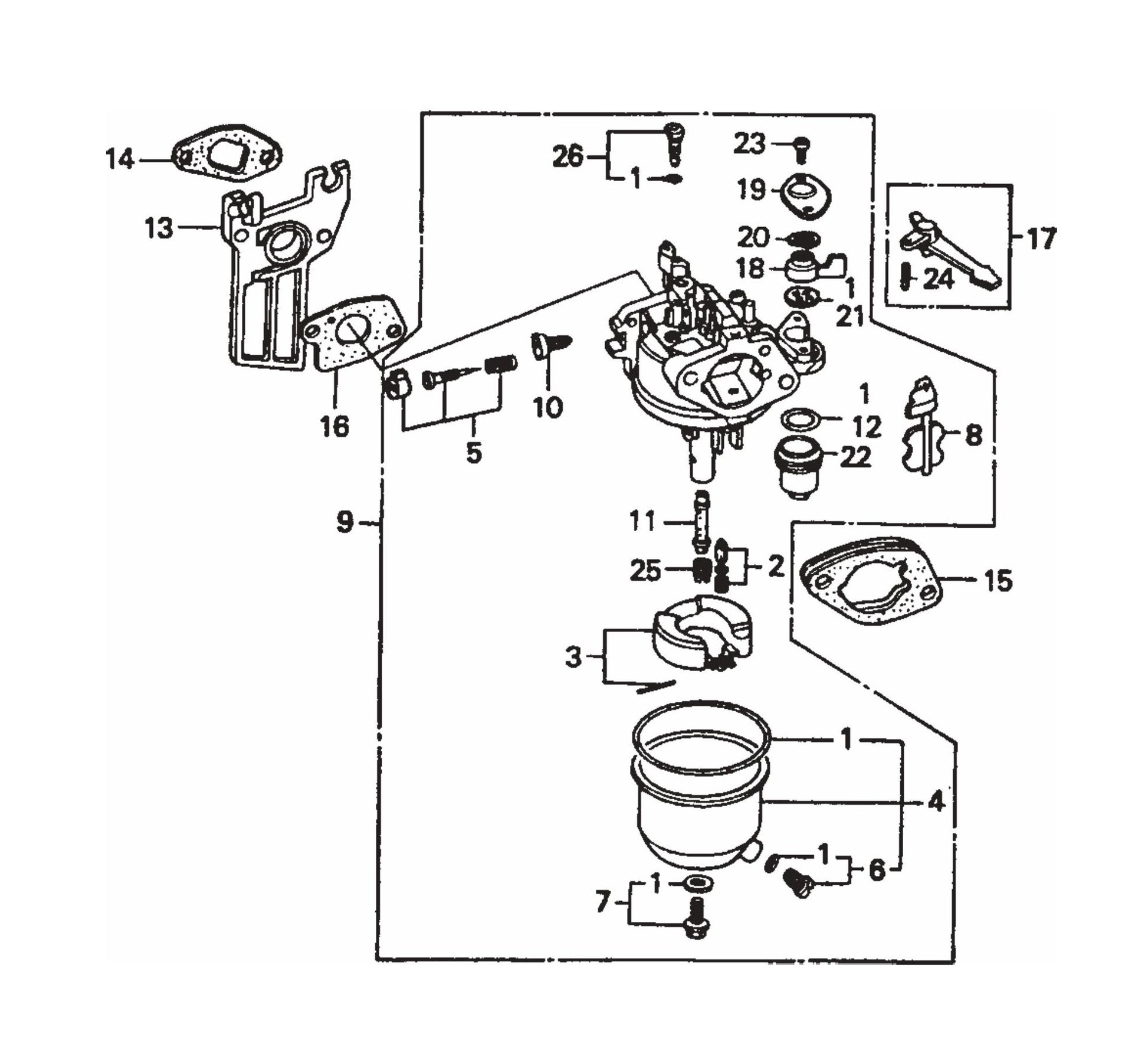 J-Series Carburetor Assembly Parts